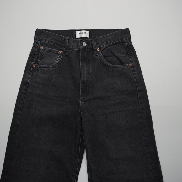 AGOLDE Low Curve Jeans in Black Tar Size 25 - Picture 5 of 12